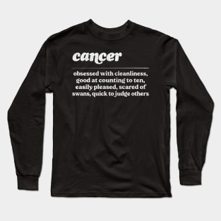 Cancer Zodiac Symbol //// Humorous Gift Design Long Sleeve T-Shirt